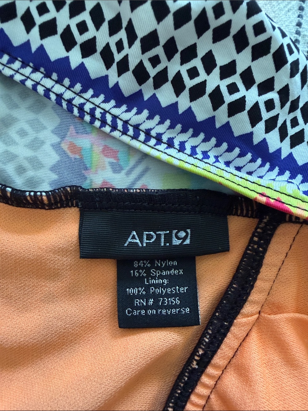 Multi-Color Patterned Halter Swim Top - Picture 3 of 6